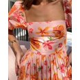 thumbnail image 5 of Brewee Robe Bohème à Imprimé Floral Été 2024 pour Femmes Bretelles Spaghetti Volants Robe Longue Maxi de Plage, 5 of 5
