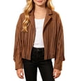 thumbnail image 4 of Zecgelong Girls Fringe Western Jacket Party Performance Outfit for Kids Brown Size 5-14Y, 4 of 7