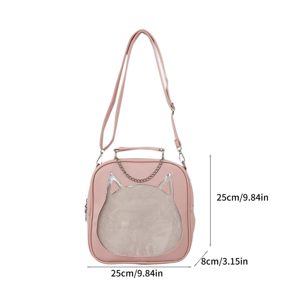 ZPAQI Cute Cat PU Crossbody Bag Trendy Mini Backpack Stylish JK Uniform Shoulder Bag For Valentine's Day Gift