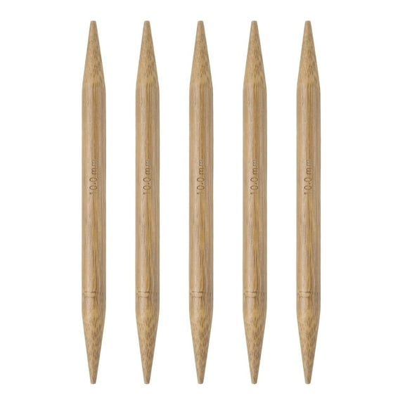Bamboo Double Pointed Knitting Needles Carbonized Bamboo Knitting Needle (20cm) Length for Handmade Creative DIY Knitting Yarn Projects,Size (10.0mm)5Pcs