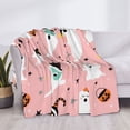 thumbnail image 6 of Halloween Decorations Throw Blanket for Couch, cartoon ghost halloween Halloween Blanket Fuzzy Throw Blanket, Halloween Decor Cuteness Plush Flannel Blanket & Throws, 6 of 7