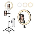 thumbnail image 1 of Lampe de Bureau LED 10.2 3200K-5500K Dimmable Lampe de Caméra 3 Modes d'Éclairage 10 Niveaux de Luminosité Réglable Adaptée pour Diffusion en Continu en Direct, Selfies, Maquillage, Vidéos YouTube, Vlogging, Photographie, 1 of 8