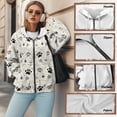 thumbnail image 7 of SCRAWLGOD Paws Ink Spots Beige Loose Fit Full Zipper Hoodies for Women Casual Comfy Sweatshirt Drop Shoulder Comfortable Long Sleeve Clothes Fall Winter Trendy Outfits, L, 7 of 7
