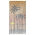 thumbnail image 2 of vidaXL Rideau de Porte Anti-Insectes Imprimé Palmier 90x220 cm Bambou, 2 of 5