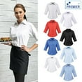 thumbnail image 3 of Premier Womens Poplin 3/4 Sleeve Blouse, 3 of 5