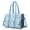 LightBlue Dinosaurs Stars, variant on Teacher Tote Bag,LightBlue Dinosaurs Trees Pattern Teacher Utility Tote Bag,Large Work Tote Bags for Women with Multiple Pockets,Top Zipper Closure,13.8x10.6x6.7 Inch