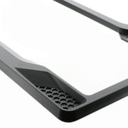 Auto Drive Universal Metal Sport Grill License Plate Frame, Black