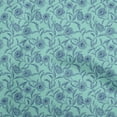 thumbnail image 1 of oneOone Polyester Spandex Turquoise Blue Fabric Floral Fabric For Sewing Printed Craft Fabric By The Yard 56 Inch Wide, 1 of 4