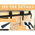 thumbnail image 2 of Bronco Hardware 2FT-10FT Mini Single Track Bypass Sliding Barn Door Hardware Kit For Small TV Stands, Perfect For Wardrobe Cabinets, For Double Doors (4FT Flat Track Hardware No Cabinet), 2 of 8