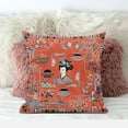 thumbnail image 3 of Wu Zetian Throw Pillow in Orange Gray Blue 16x16, 3 of 4