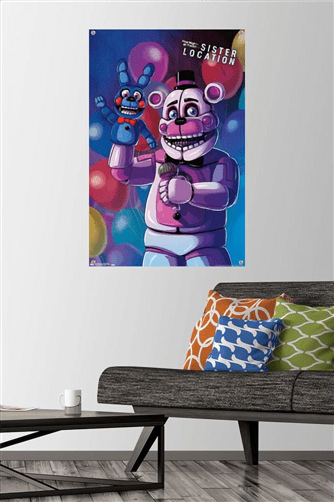Five Nights at Freddy's: Sister Location - Funtime Freddy Wall Poster with Push Pins, 22.375" x 34"