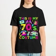 thumbnail image 5 of This is my 70's Costume Outfit Seventies Retro Party T-Shirt, OdeJous Funny T-Shirt Black, S, 5 of 5