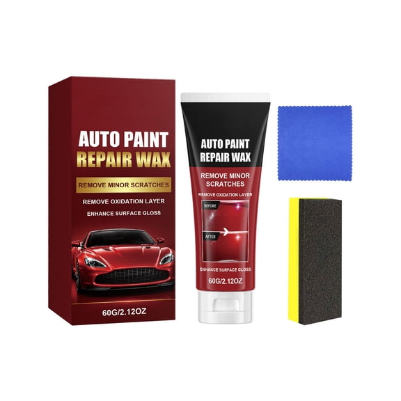 Scratch Remover for Vehicles - 2.1oz Car Paint Scratch Remover with Sponge & Wipe, Car Scratch Repair Kit for All Color, for Light to Deep Scratches
