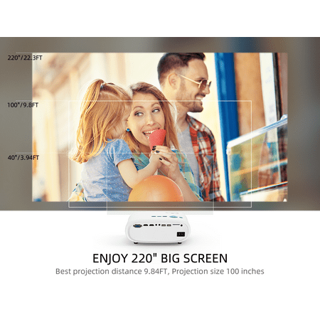 Vankyo - Cinemango 100 Mini 720P HD Projector - Blue