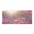 thumbnail image 1 of Floral Gym Towel, Close Shot of Flowers Scene with the Sunburst, One-Sided Quick Dry Microfiber for Beach Fitness & Swimming, 60" x 30", Fuchsia Multicolor, by Ambesonne, 1 of 2