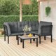 thumbnail image 4 of Set Patio Lounge VidaXL de 5 piezas con ratán resistente a la intemperie, 4 of 7