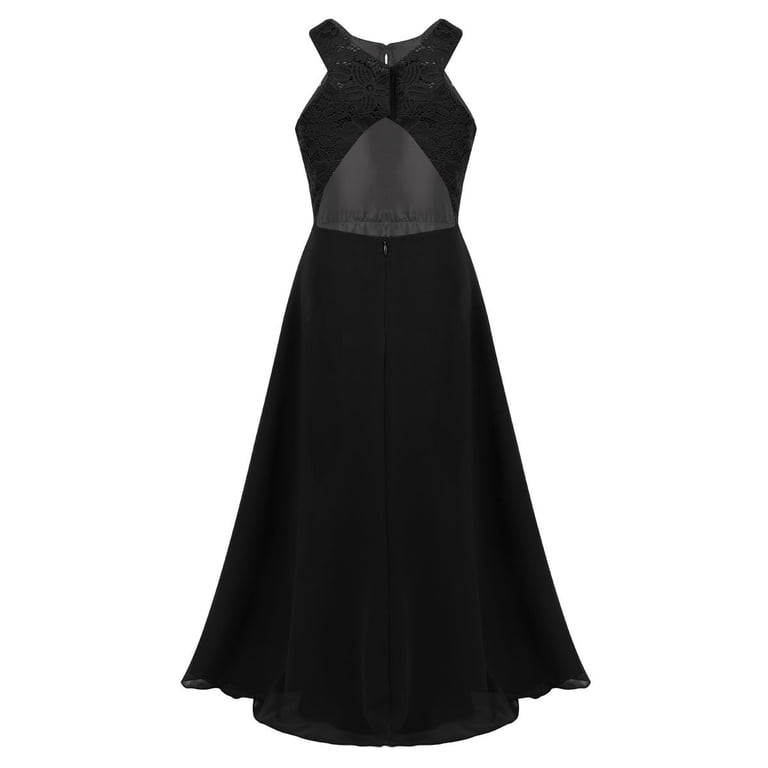 chinese dress ladies Zenith | Black Lace Long-Sleeve Maxi Dress main image 1