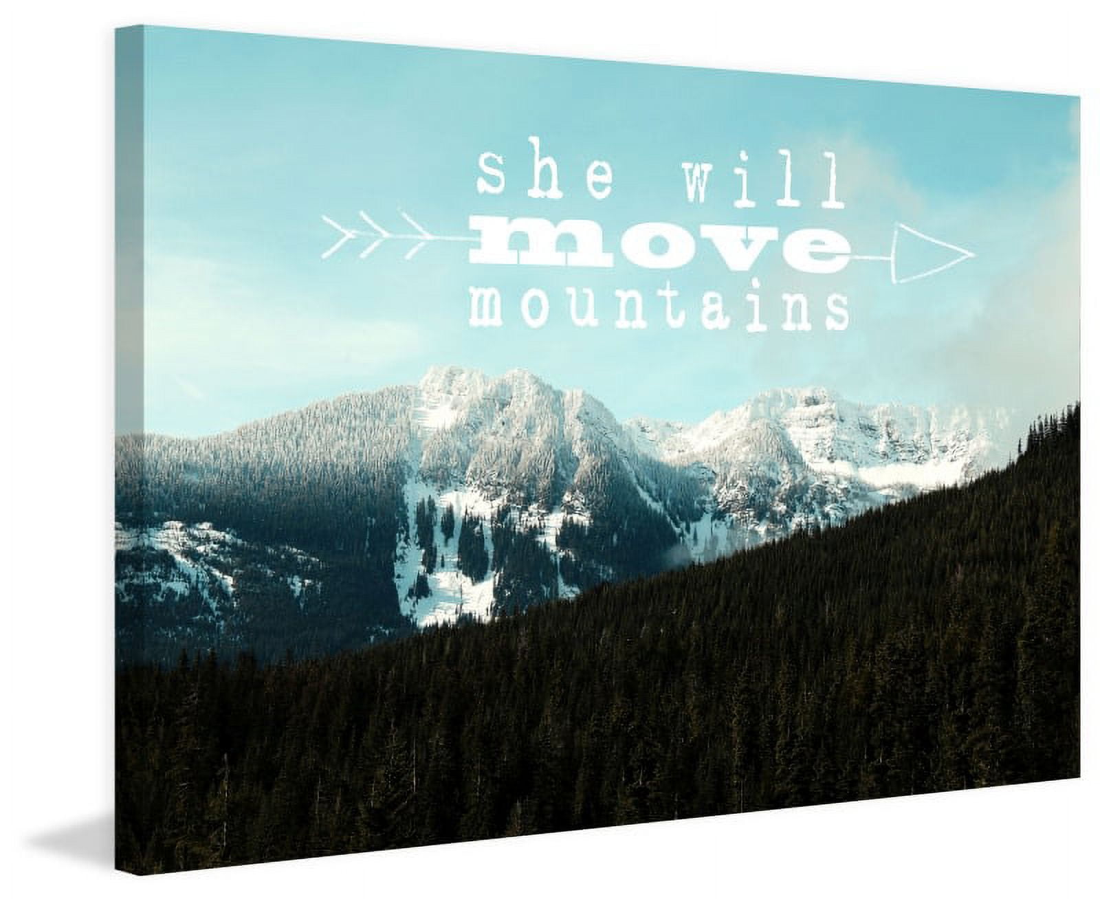 Marmont Hill "She Will Move Mountains" Sylvia Cook Painting Print on Canvas
