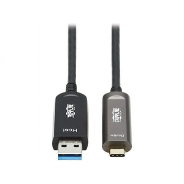 Tripp Lite Long Distance USB-A to USB-C Cable - 32.8ft/10Meters, 10 Gbps Data, Fiber Active Cable, Backward Compatible USB 3.2 Gen 2, Male-to-Male