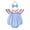 Blue, variant on FYEGRE Girls Patriotic Fly Sleeve Fourth Of July Printed Romper Baby Bodysuit Outfit Blue 12-18 Months