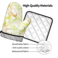 thumbnail image 4 of Xecao Lemon Potatoes Pattern Oven Mitts and Pot Holders Sets Heat Resistant Silicone Oven Mittens Extra Thicken Long Kitchen Cotton Oven Glove for Cooking, 4 of 7