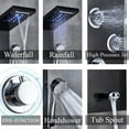 thumbnail image 5 of Zovajonia LED Shower Panel Tower System,  Shower Tower with 5 Function , Waterfall Showerhead,  Shower Jets, LCD Screen Stainless Steel Rain Shower System Oil Rubbed Bronze, 5 of 9