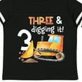 thumbnail image 4 of Inktastic Three and Digging It Bulldozer 3rd Birthday Boys or Girls Toddler T-Shirt, 4 of 5