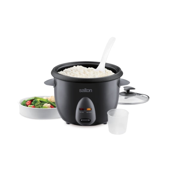 Cuiseur à Riz et Cuiseur Vapeur Automatique Remis à Neuf Salton RC2096 10 Tasses