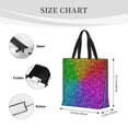 thumbnail image 4 of Naloa Colorful Glitter Tote Bag for Women, Foldable Tote Bag With Zipper, Large Shoulder Bag, Top Handle Handbag for Travel, Work, Shopping, 4 of 9