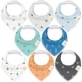 thumbnail image 1 of Baberos tipo bandana para bebés KeaBabies, 100% algodón orgánico, paquete de 8, 1 of 9