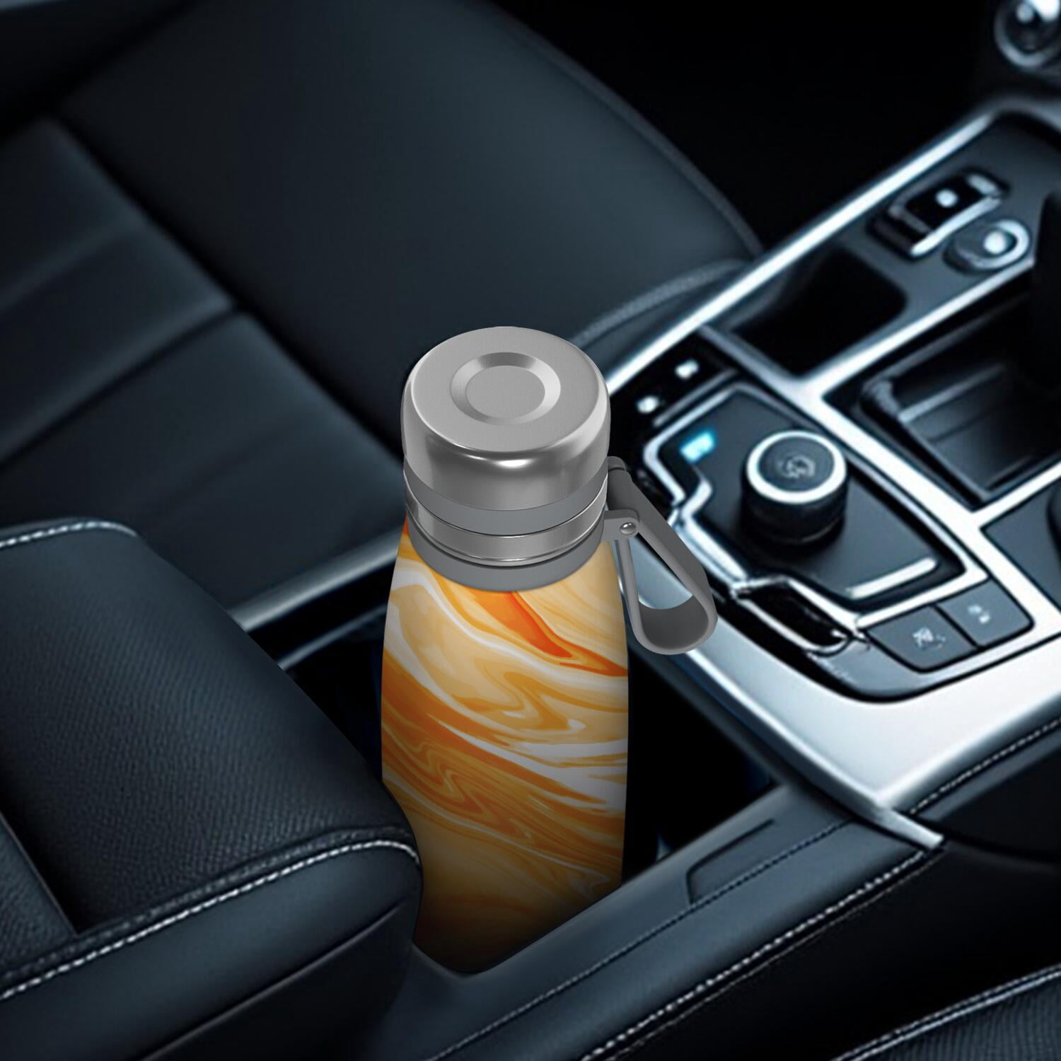 29oz Insulated Water Bottle with Tea Infuser, Stainless Steel Travel Mug, Liquid & Marble Print