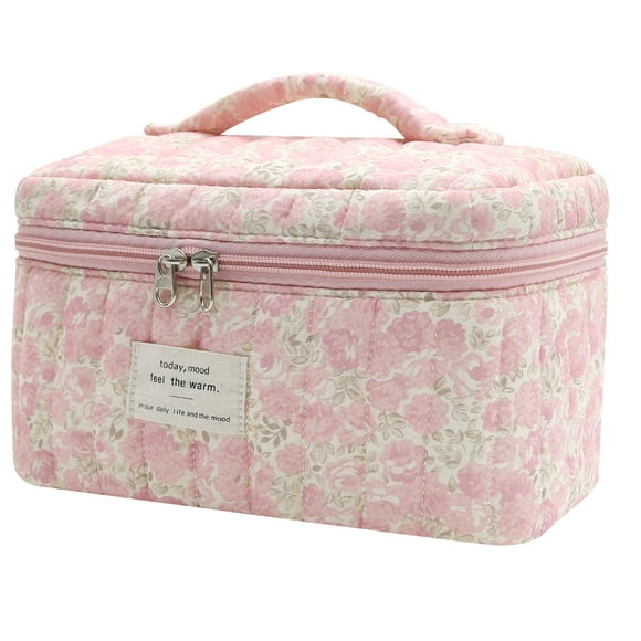 Bolsa de maquillaje Gosect Floral Coquette Estética Organizadora de Viajes