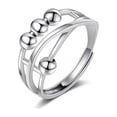 thumbnail image 4 of Bagues Réglables pour Femmes et Hommes, Décor de Cercles, Perles, Bague Plaquée Multi-Cercles, Bijoux Unisexes pour Adultes, Décorations de Main Type 3, 4 of 7