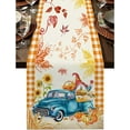thumbnail image 4 of Fall Table Runner, Linen Tablecloth 13x72 Inch, Rustic Fall Pumpkin Maple Harvest Thanksgiving Table Runner for Fall Thanksgiving Family Party Table Decorations, 4 of 5