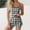 1-Black, variant on Women Plaid Print Pajamas for 2 Piece Tank Tops Matching Elastic Waist Shorts Sets Summer Soft Comfy Lounge Outfits