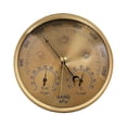 thumbnail image 3 of 3 in 1 analog weather station in stainless steel 132 mm - Barometer, thermometer, hygrometergold, 3 of 4