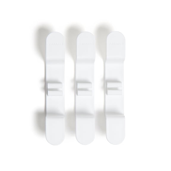 U Brands 3ct Peel-and-Stick Cable Wrap Hooks, White
