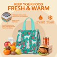thumbnail image 5 of Great Pyrenees Dog and Pioneer Flower Insulated Lunch Bag for Women & Adults,Large Portable Soft Cooler Lunch Bag,Thermal Food Storage Tote with Pearl Cotton,8.66L,8.75x5.75x9.5 Inch, 5 of 6