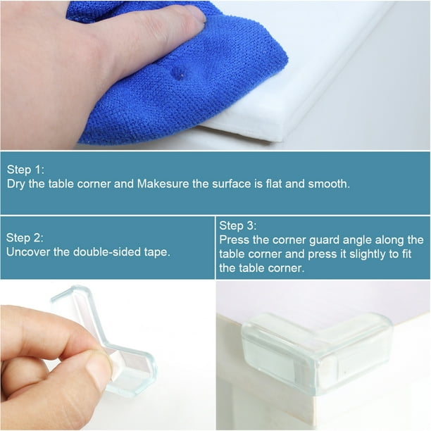 Unique Bargains Glass Table Desk Corner Edge Protector Cushion Guard Bumper 16pack