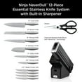 thumbnail image 5 of (2 pack) Ninja NeverDull Essential 12-Piece Stainless Steel Knife Set with Built-in Sharpener, K22012, 5 of 13