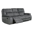 thumbnail image 4 of Pemberly Row Contemporary Polyester Manual Triple Reclining Sofa in Gray, 4 of 11