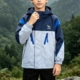 thumbnail image 2 of Fesfesfes Kids Waterproof Rain Jacket Hooded Full Zip Lightweight Outdoor Coat for Boys and Girls Ages 2-12 Years, 2 of 9