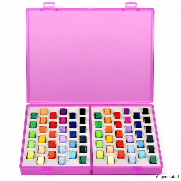 Clear 66 Slots Bobbin Storage Case for Sewing and Embroidery