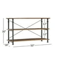 thumbnail image 3 of Weston Home Clayton Rustic Metal and Wood Console TV Stand, for TVs up to 48", Light Brown, 3 of 6