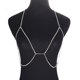 thumbnail image 1 of Collar de arnés de moda, cadena de cuerpo ajustable con diamantes de imitación de aleación para mujer, cadena para el pecho para fiesta, 1 of 5
