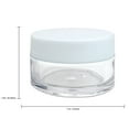 thumbnail image 2 of Beauticom 24 Pieces High Quality 20G/20ML Clear Round Acrylic Cosmetic Product Sample Travel Jars with Flat Top Lids (White), 2 of 5