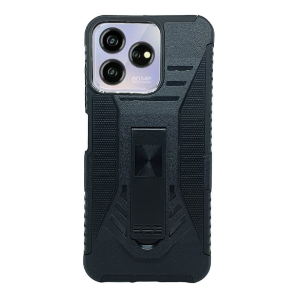 Funda Uso Rudo Clip Blindaje Cely Vesmir Para ZTE Axon 50 Lite con 2 Micas de Pantalla