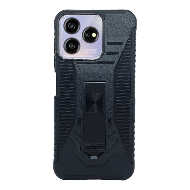 Funda Uso Rudo Clip Blindaje Cely Vesmir Para ZTE Axon 50 Lite con 2 Micas de Pantalla
