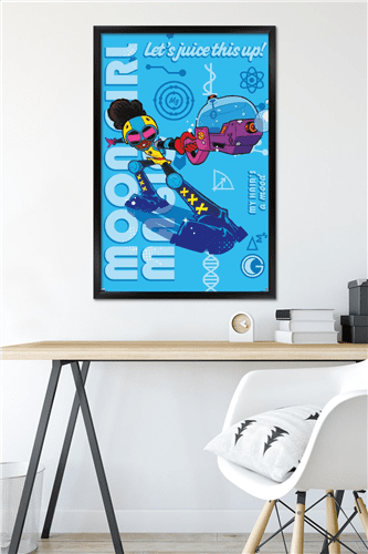 Marvel's Moon Girl & Devil Dinosaur - More Juice Wall Poster, 22.375" x 34" Framed