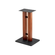 Monoprice Monolith 18in Speaker Stands, Cherry (Each) Hold Speakers Weighing Up To 50 Pounds, Adjustable Floor Spikes, Perfect For Center or Bookshelf Speakers